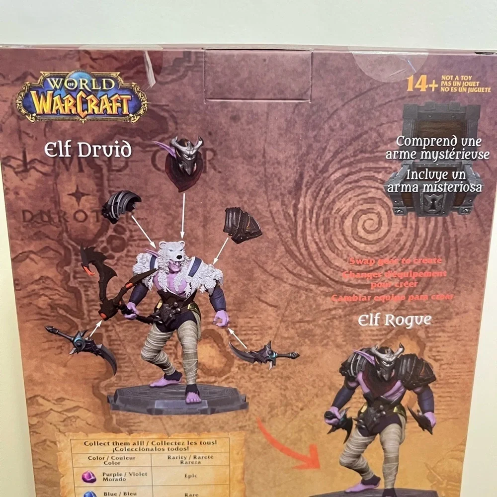 McFarlane Toys World of‎ Warcraft Night Elf:Druid Rogue Action Figure Rare Games